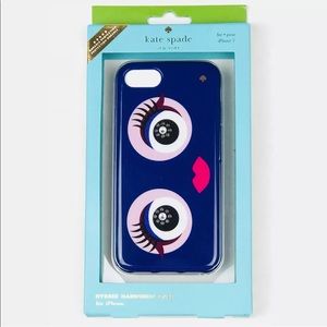 Kate Spade iPhone 7 Case Purple Jeweled Rhinestone